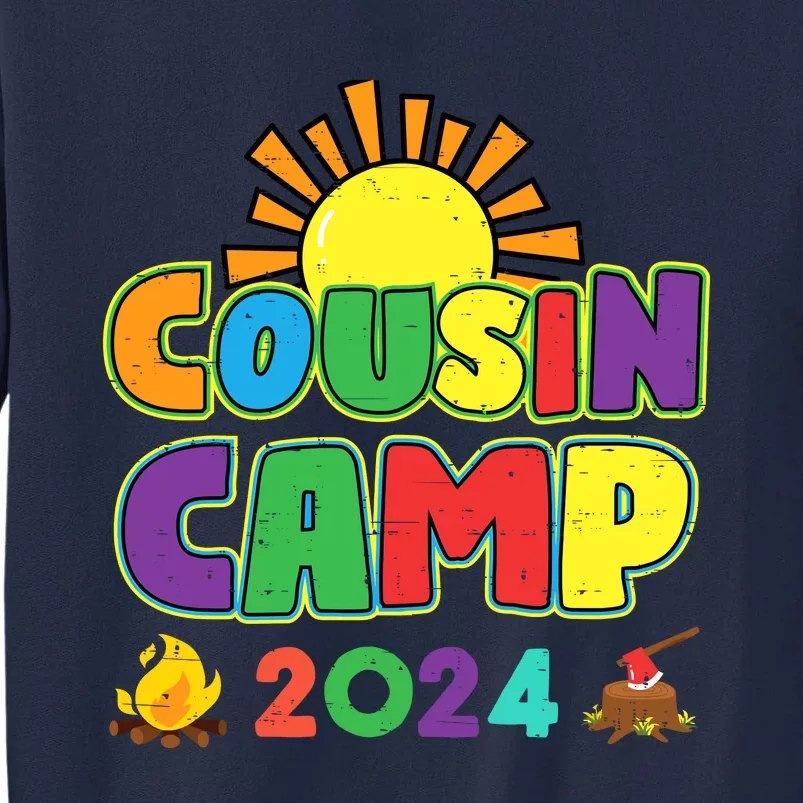 Cousin Camp 2024 Family Vacation Summer Camping Crew Cute Tall Sweatshirt