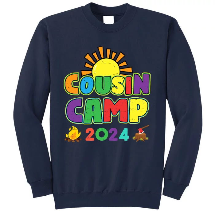 Cousin Camp 2024 Family Vacation Summer Camping Crew Cute Tall Sweatshirt