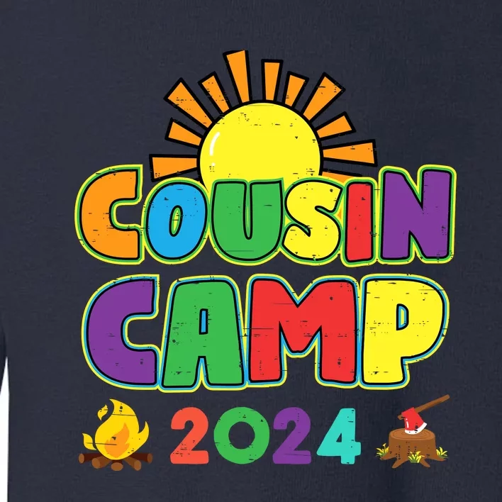 Cousin Camp 2024 Family Vacation Summer Camping Crew Cute Toddler Sweatshirt