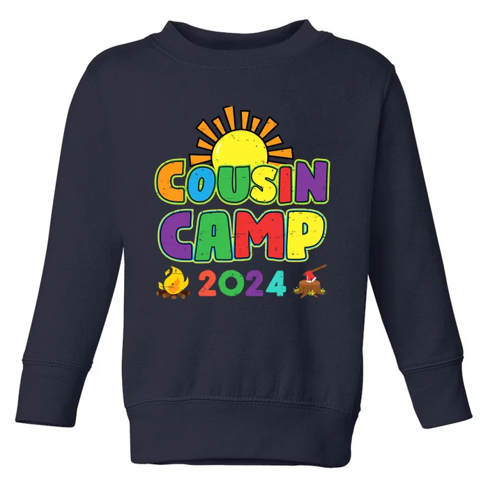 Cousin Camp 2024 Family Vacation Summer Camping Crew Cute Toddler Sweatshirt