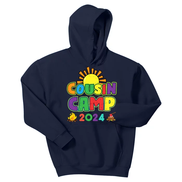 Cousin Camp 2024 Family Vacation Summer Camping Crew Cute Kids Hoodie