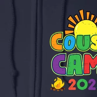 Cousin Camp 2024 Family Vacation Summer Camping Crew Cute Full Zip Hoodie