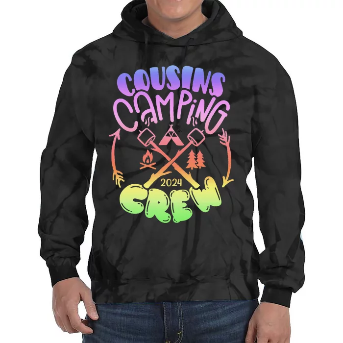 Cousin Camping 2024 Crew Tie Dye Family Summer Vacation Tie Dye Hoodie