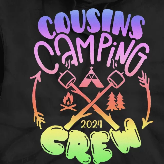 Cousin Camping 2024 Crew Tie Dye Family Summer Vacation Tie Dye Hoodie