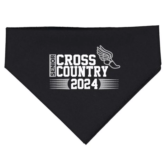 Cross Country 2024 Senior Running Team Grey USA-Made Doggie Bandana