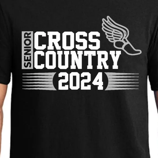 Cross Country 2024 Senior Running Team Grey Pajama Set