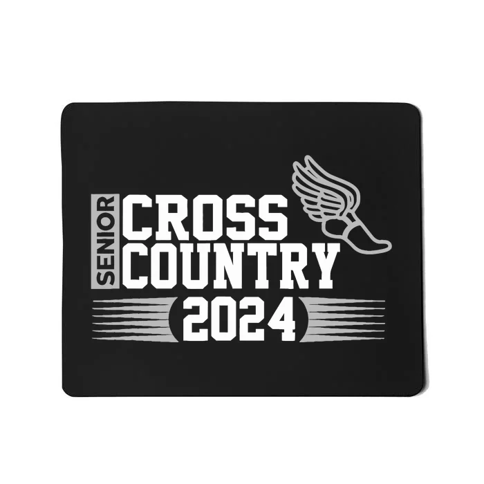 Cross Country 2024 Senior Running Team Grey Mousepad