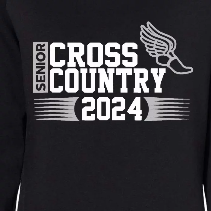 Cross Country 2024 Senior Running Team Grey Womens California Wash Sweatshirt