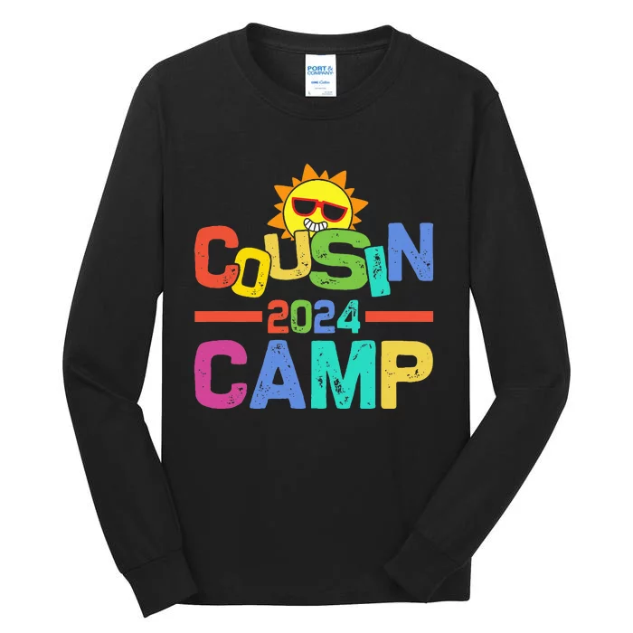 Cousin Camp 2024 Family Vacation Summer Camping Tall Long Sleeve T-Shirt