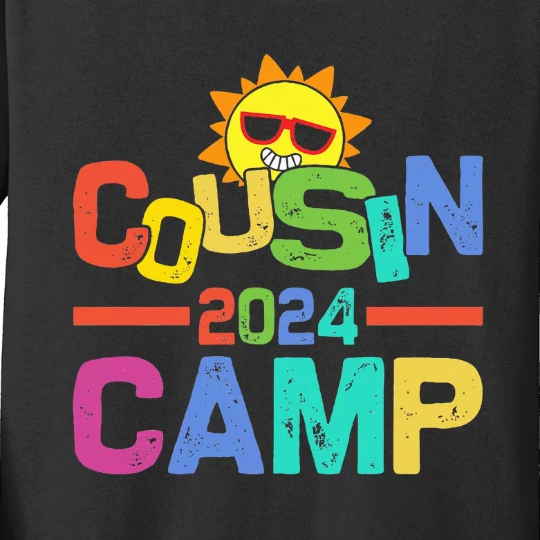 Cousin Camp 2024 Family Vacation Summer Camping Kids Long Sleeve Shirt