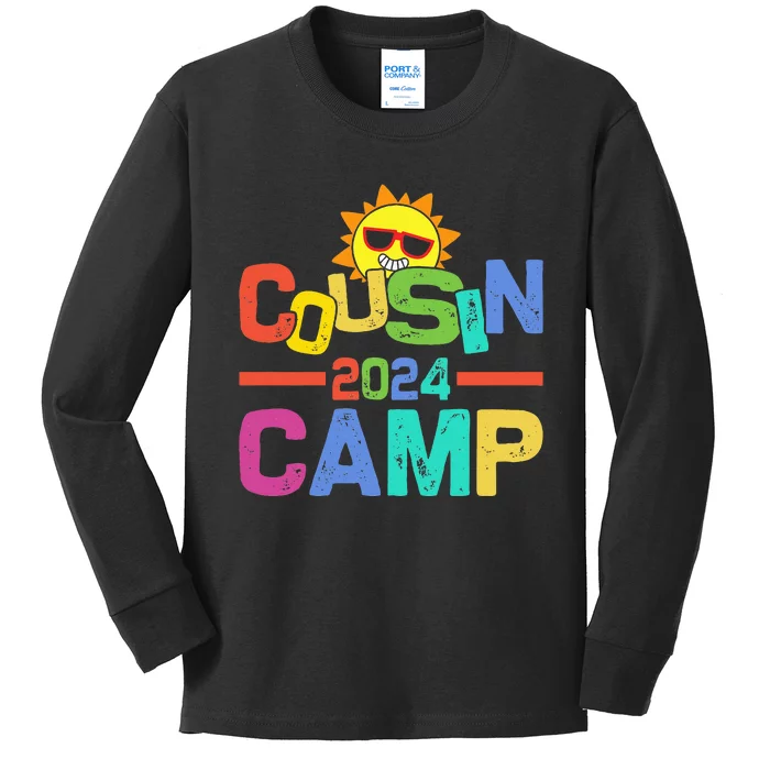 Cousin Camp 2024 Family Vacation Summer Camping Kids Long Sleeve Shirt