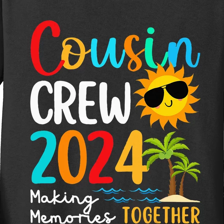 Cousin Crew 2024 Summer Vacation Beach Family Trips Matching Kids Long Sleeve Shirt