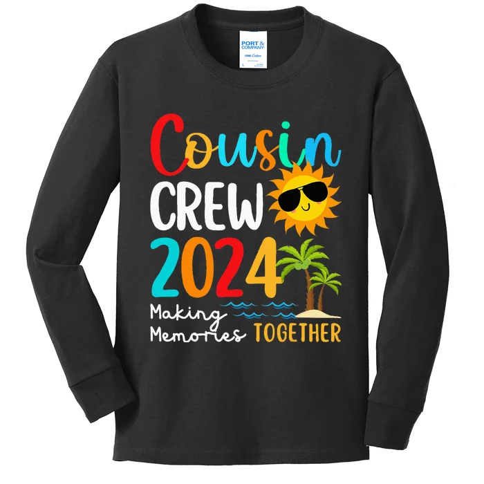 Cousin Crew 2024 Summer Vacation Beach Family Trips Matching Kids Long Sleeve Shirt