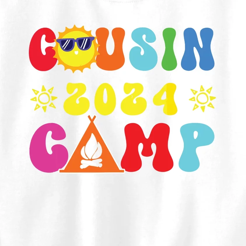 Cousin Camp 2024 Family Vacation Summer Camping Crew Match Kids Sweatshirt