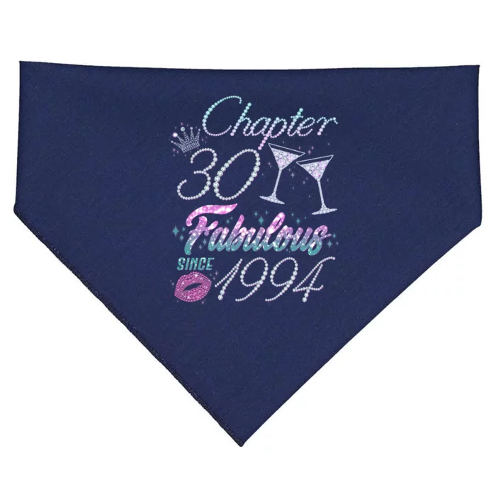 Cute Chapter 30th Birthday Fabulous Since 1994 USA-Made Doggie Bandana