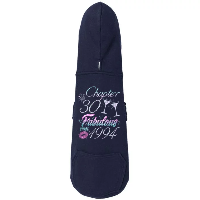 Cute Chapter 30th Birthday Fabulous Since 1994 Doggie 3-End Fleece Hoodie