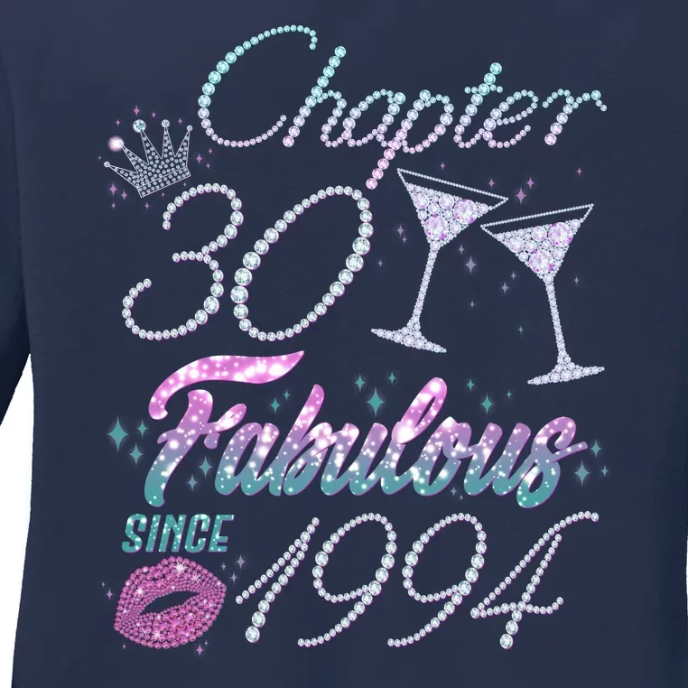 Cute Chapter 30th Birthday Fabulous Since 1994 Ladies Long Sleeve Shirt