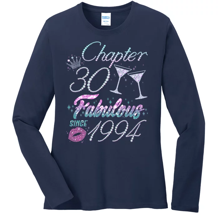 Cute Chapter 30th Birthday Fabulous Since 1994 Ladies Long Sleeve Shirt