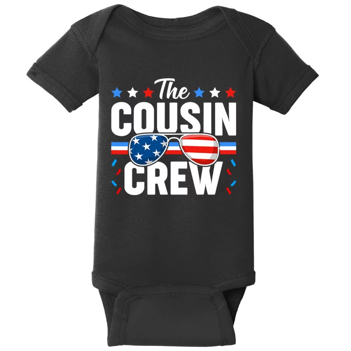 Cousin Crew 4th Of July Patriotic American Family Matching Baby Bodysuit