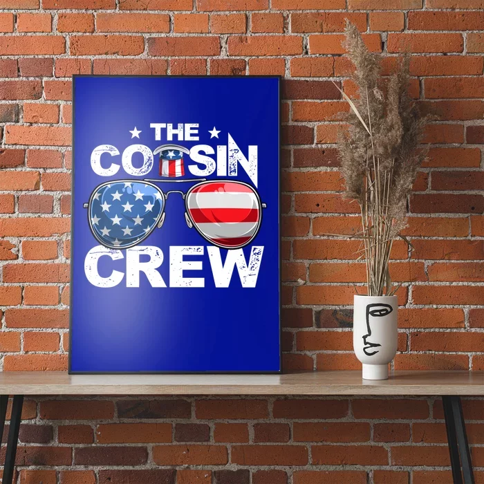 Cousin Crew 4th Of July Us American Flag Family Matching Usa Great Gift Poster