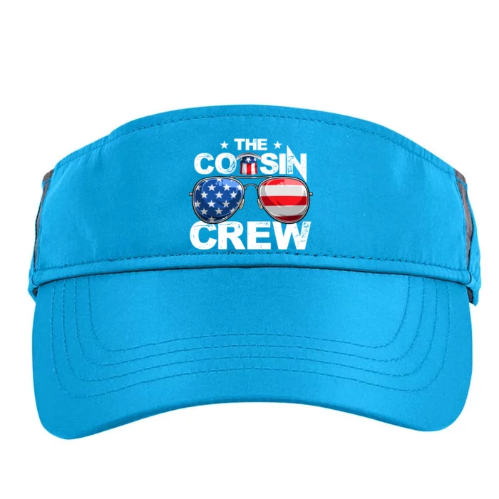 Cousin Crew 4th Of July Us American Flag Family Matching Usa Great Gift Adult Drive Performance Visor