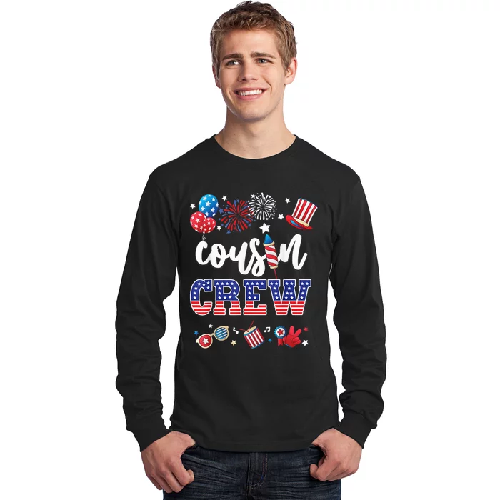 Cousin Crew 4th of July Patriotic American Family Matching Long Sleeve Shirt