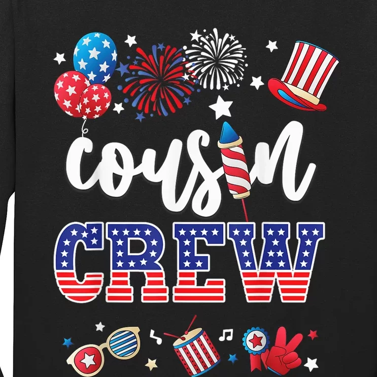 Cousin Crew 4th of July Patriotic American Family Matching Long Sleeve Shirt