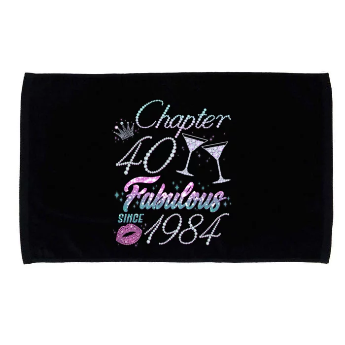 Cute Chapter 40th Birthday Fabulous Since 1984 Microfiber Hand Towel