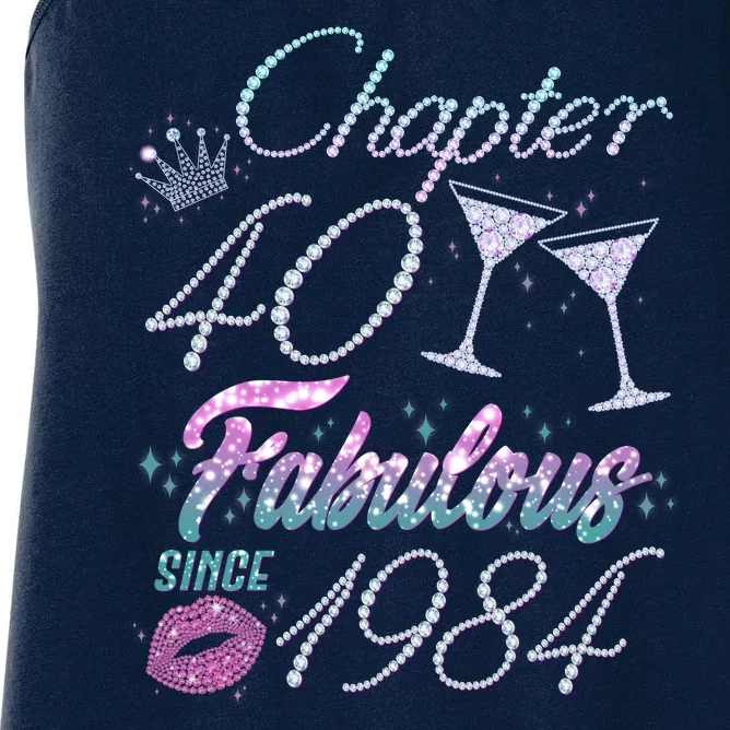 Cute Chapter 40th Birthday Fabulous Since 1984 Women's Racerback Tank