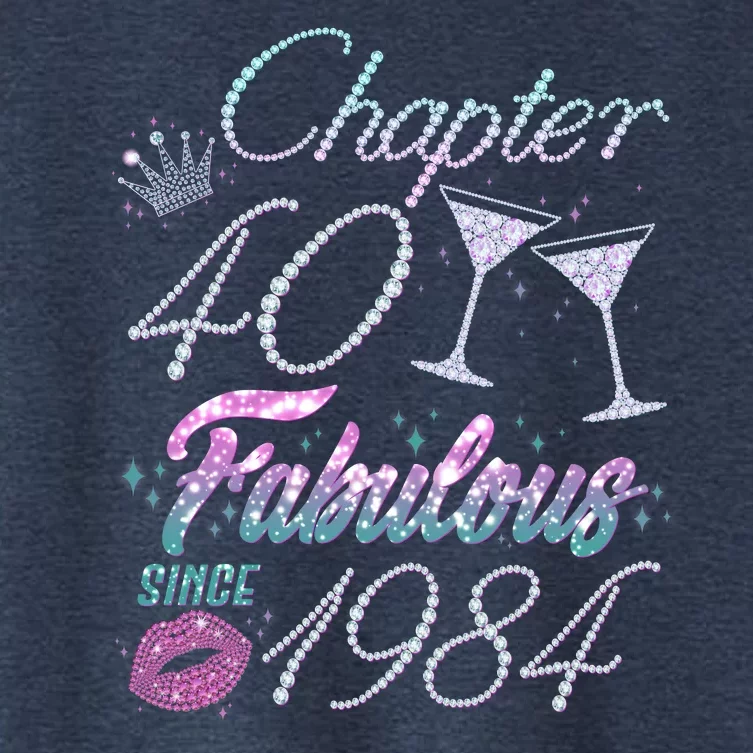 Cute Chapter 40th Birthday Fabulous Since 1984 Women's Crop Top Tee