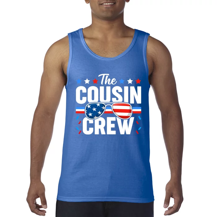 Cousin Crew 4th Of July Patriotic American Family Matching Gift Tank Top