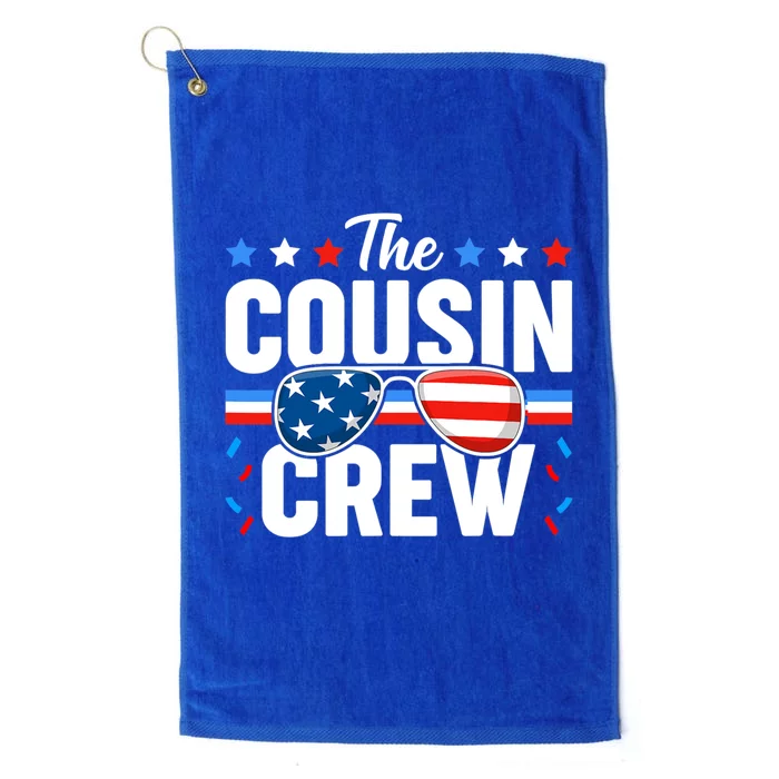 Cousin Crew 4th Of July Patriotic American Family Matching Gift Platinum Collection Golf Towel