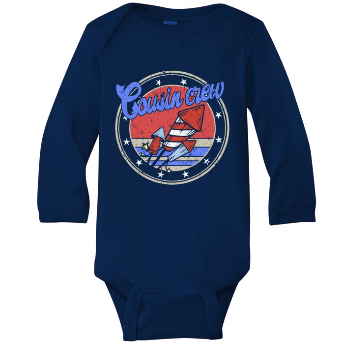 Cousin Crew 4th Of July Fireworks Director Gift Baby Long Sleeve Bodysuit