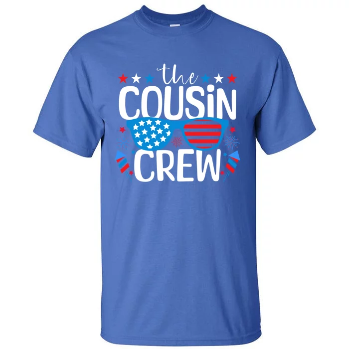 Cousin Crew 4th Of July Patriotic American Family Matching Gift Tall T-Shirt