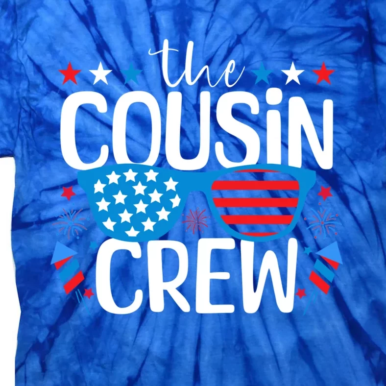 Cousin Crew 4th Of July Patriotic American Family Matching Gift Tie-Dye T-Shirt