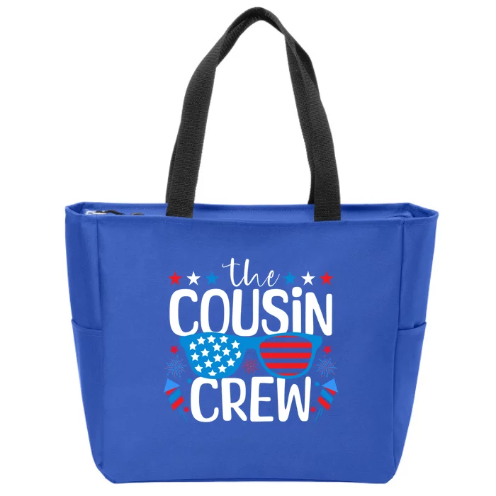 Cousin Crew 4th Of July Patriotic American Family Matching Gift Zip Tote Bag