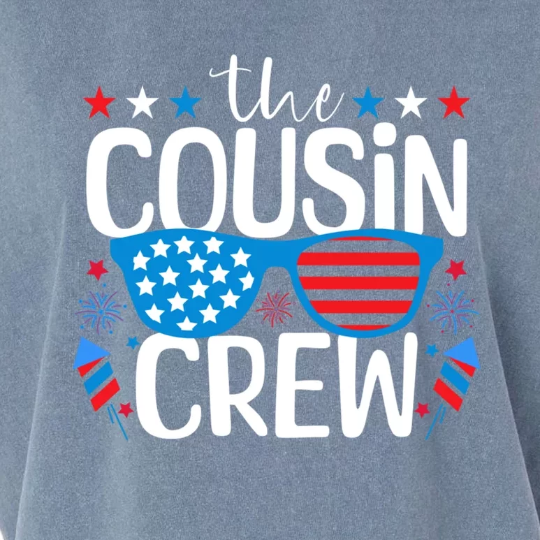 Cousin Crew 4th Of July Patriotic American Family Matching Gift Garment-Dyed Women's Muscle Tee