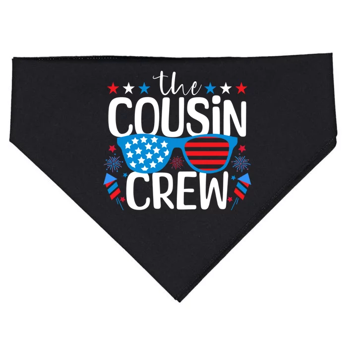 Cousin Crew 4th Of July Patriotic American Family Matching Gift USA-Made Doggie Bandana