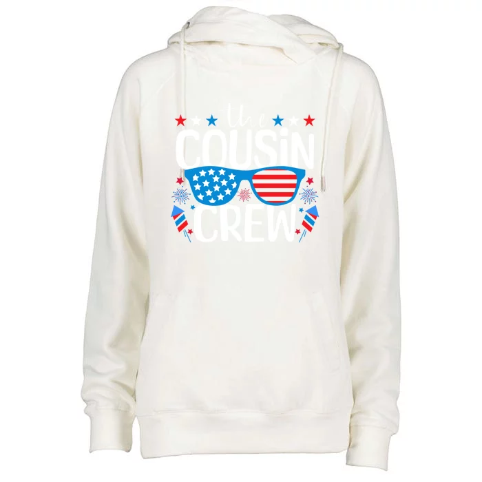 Cousin Crew 4th Of July Patriotic American Family Matching Gift Womens Funnel Neck Pullover Hood