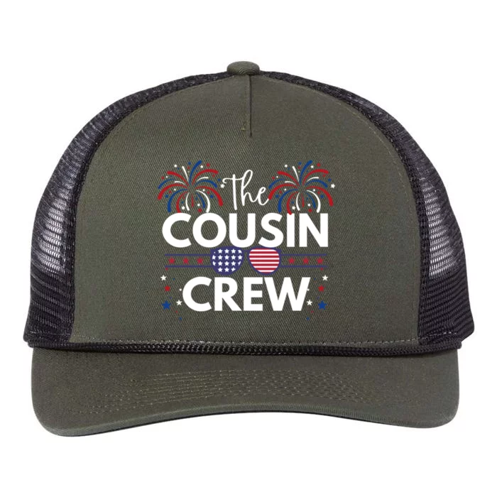 Cousin Crew 4th Of July Family Matching Patriotic American Gift Retro Rope Trucker Hat Cap