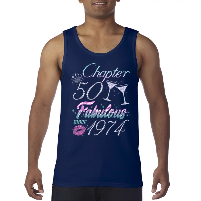 Cute Chapter 50th Birthday Fabulous Since 1974 Tank Top