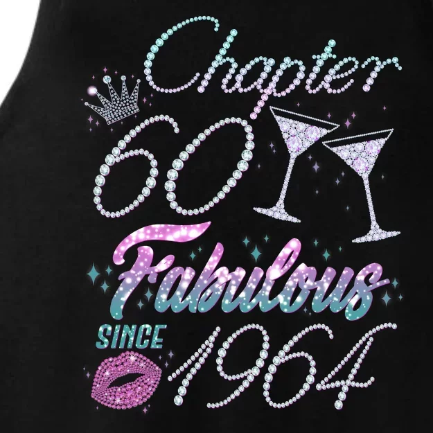 Cute Chapter 60th Birthday Fabulous Since 1964 Ladies Tri-Blend Wicking Tank