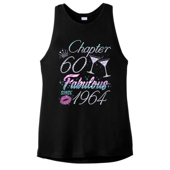 Cute Chapter 60th Birthday Fabulous Since 1964 Ladies Tri-Blend Wicking Tank