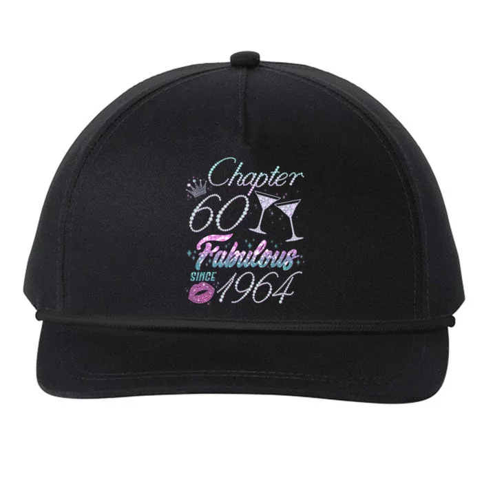 Cute Chapter 60th Birthday Fabulous Since 1964 Snapback Five-Panel Rope Hat