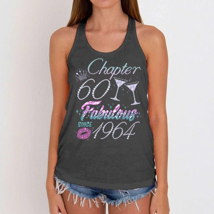 Cute Chapter 60th Birthday Fabulous Since 1964 Women's Knotted Racerback Tank