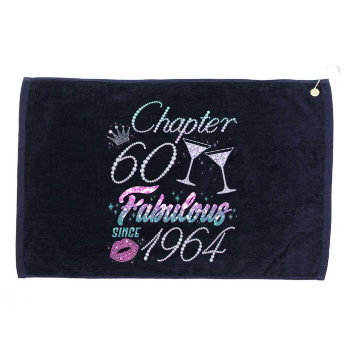 Cute Chapter 60th Birthday Fabulous Since 1964 Grommeted Golf Towel