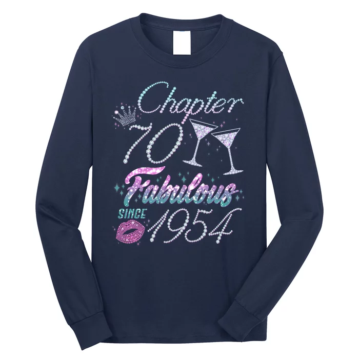 Cute Chapter 70th Birthday Fabulous Since 1954 Long Sleeve Shirt