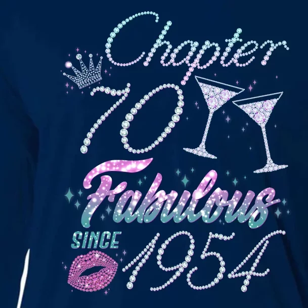 Cute Chapter 70th Birthday Fabulous Since 1954 Cooling Performance Long Sleeve Crew