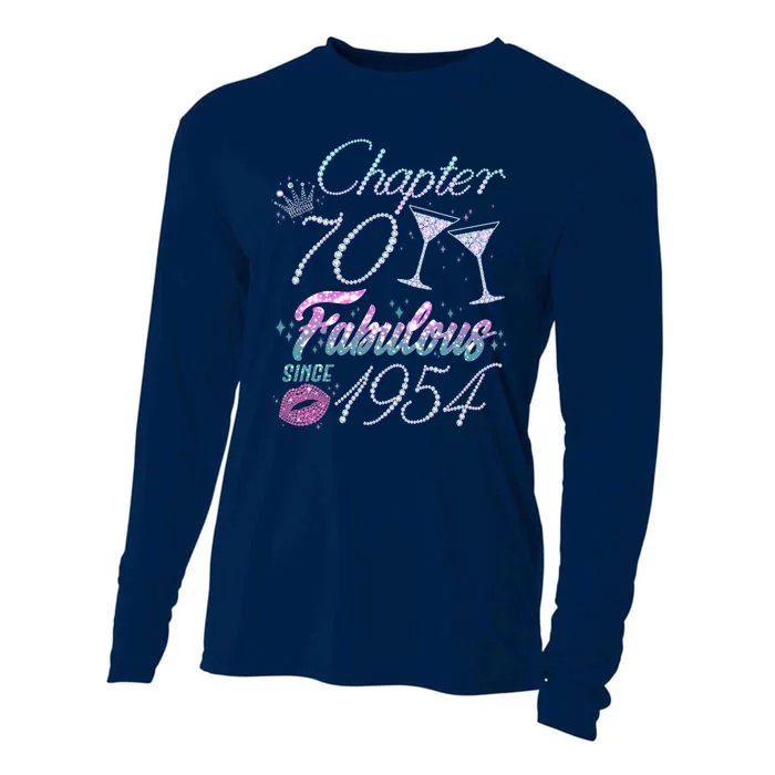 Cute Chapter 70th Birthday Fabulous Since 1954 Cooling Performance Long Sleeve Crew