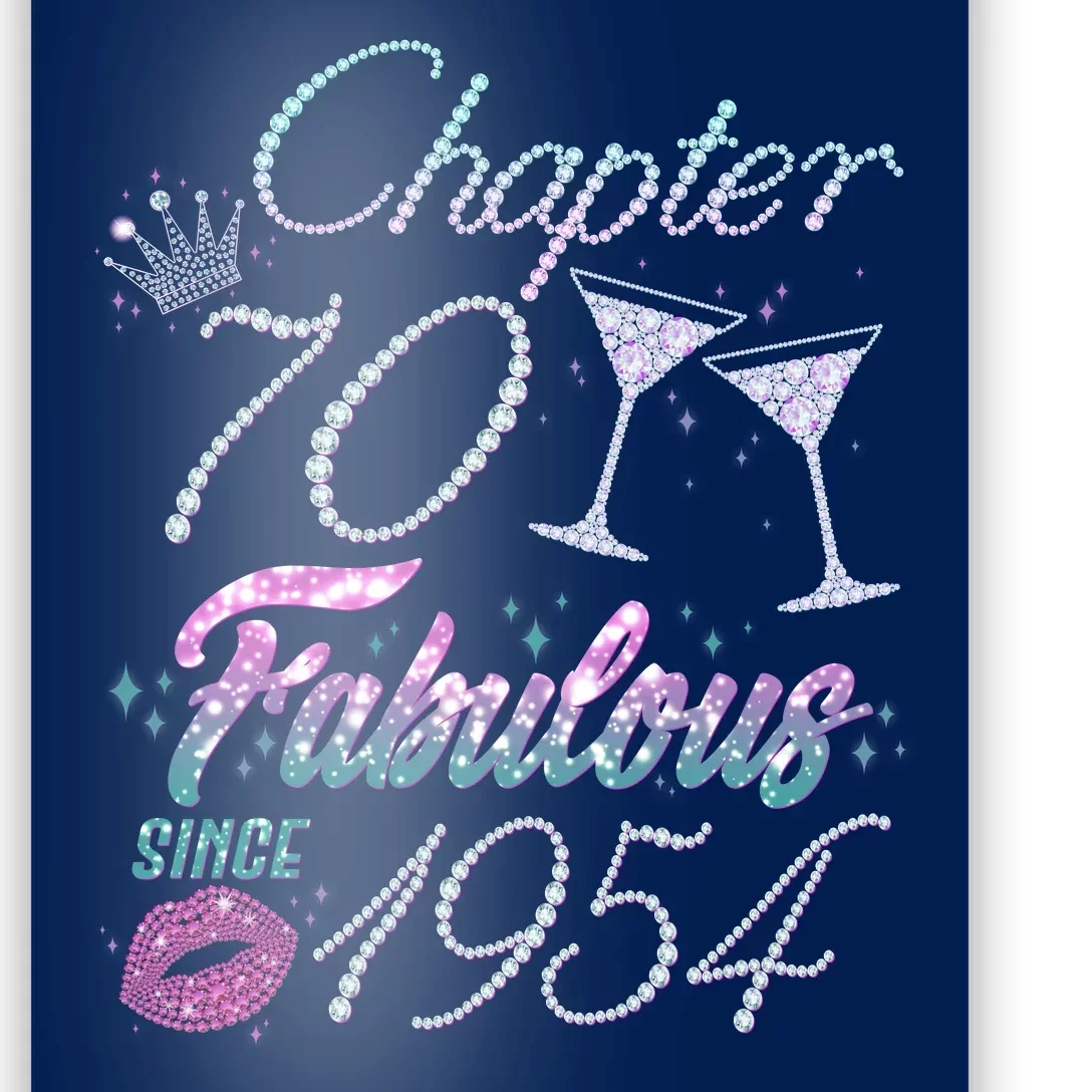 Cute Chapter 70th Birthday Fabulous Since 1954 Poster